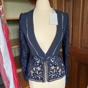 Ted Baker Sheer Lace Panelled Blazer